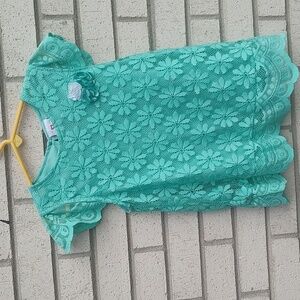 Aqua Lace Top